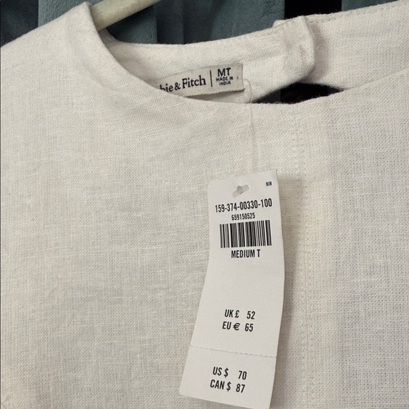 NWT GORGEOUS White Linen Open Back Dress - Picture 4 of 5